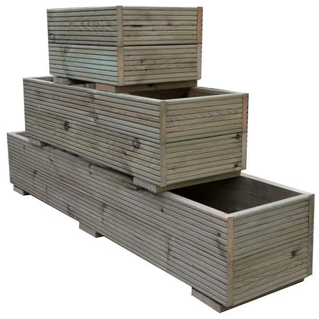 1200mm x 300mm x 400mm Swedish Pressure Treated Wooden Decking Planter - Builders Emporium