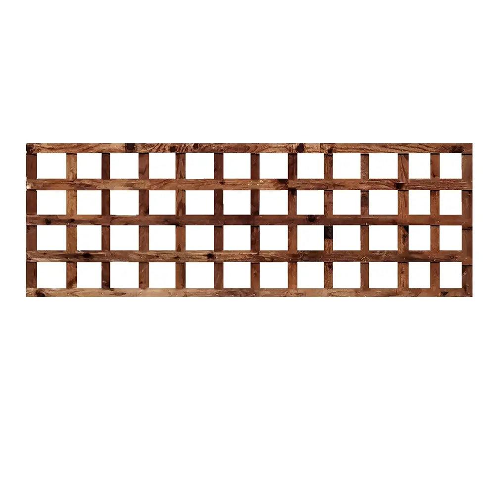 6' x 2' Brown Treated Garden Trellis Panel - Builders Emporium
