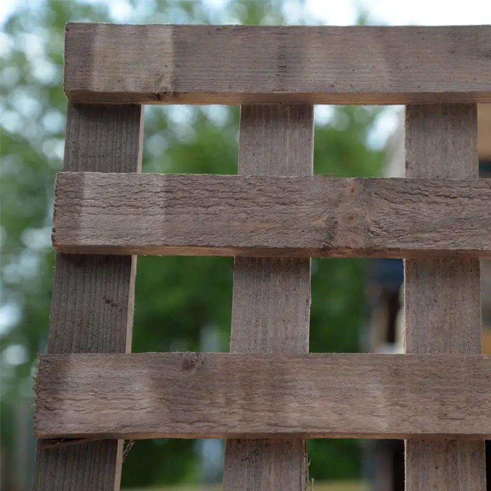 6' x 3' Brown Treated Garden Trellis Panel - Builders Emporium