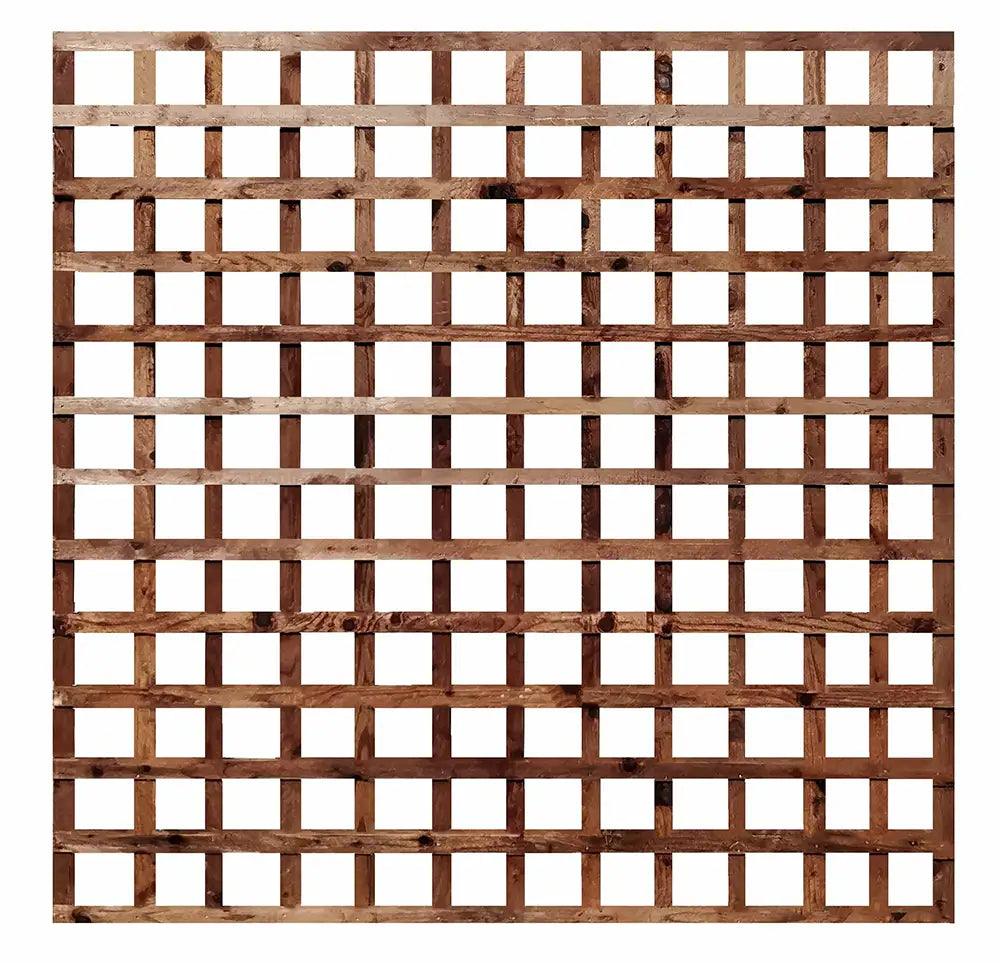 6' x 6' Brown Treated Garden Trellis Panel - Builders Emporium