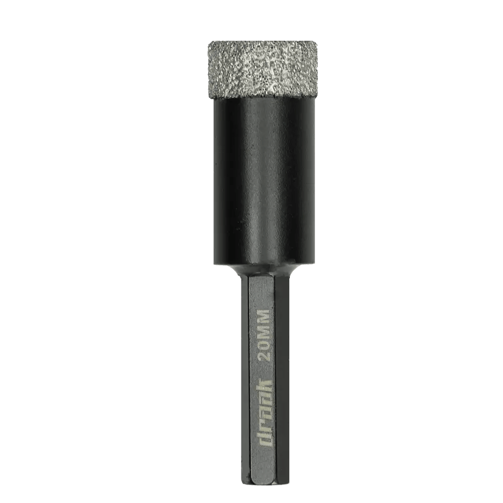 Draak 20mm Dry Diamond Vacuum Brazed Drill Bit - Builders Emporium
