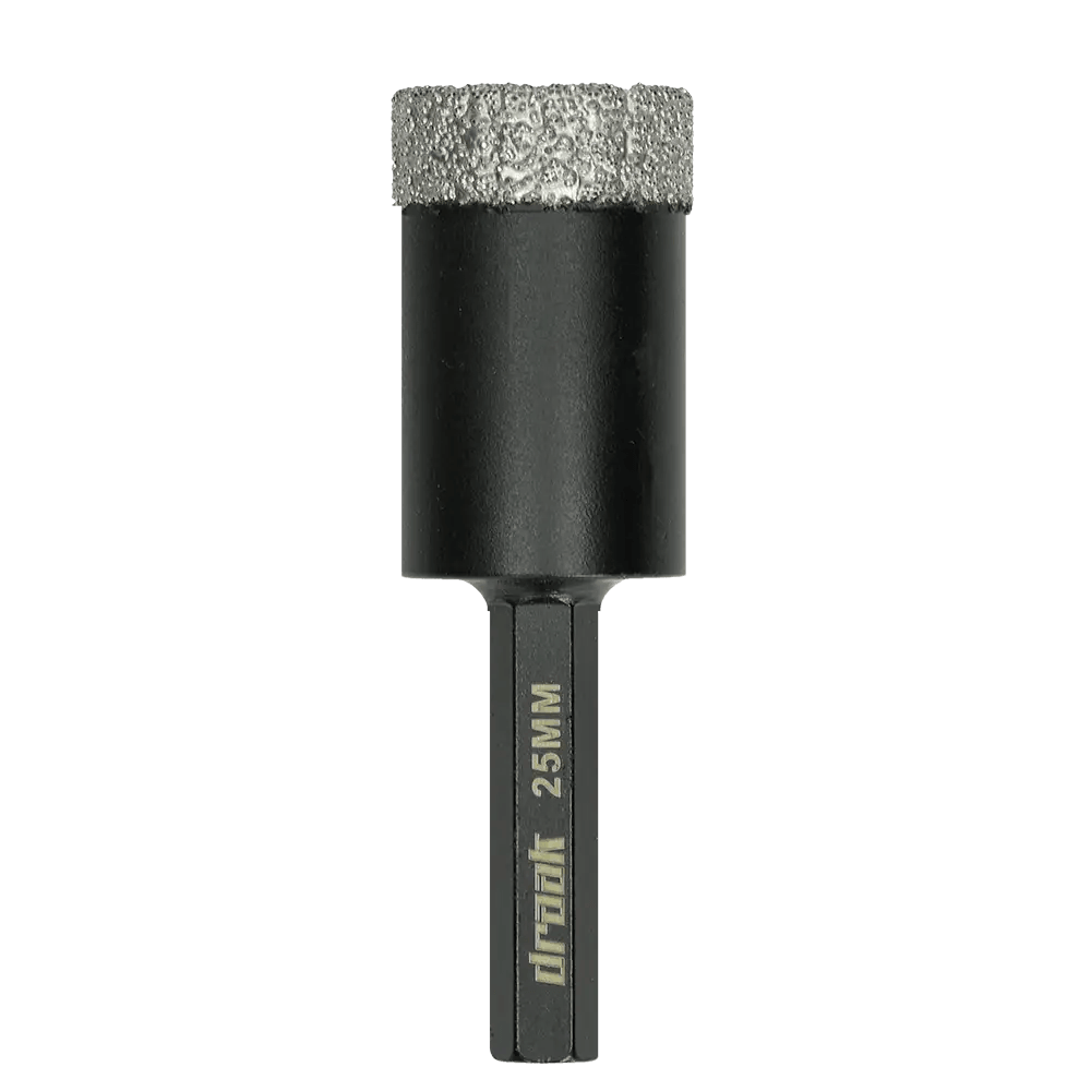 Draak 25mm Dry Diamond Vacuum Brazed Drill Bit - Builders Emporium