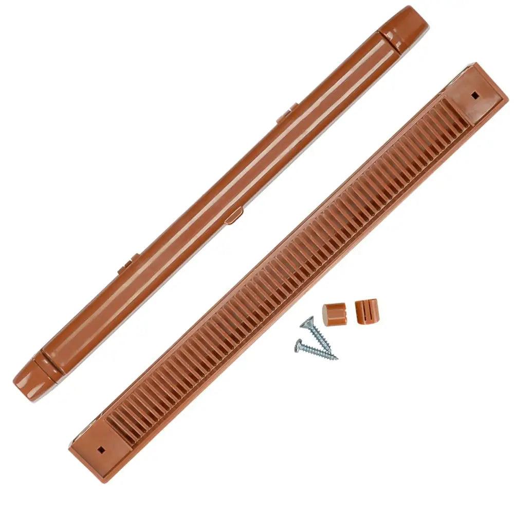 Draak 263mm Light Brown Window Trickle Slot Vent Internal & External With Fixings - Builders Emporium