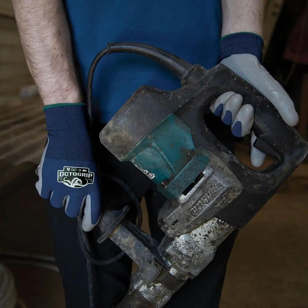 Octogrip OG200 10 Extra Large Heavy Duty 15G Nylon Lycra Palm Glove - Builders Emporium