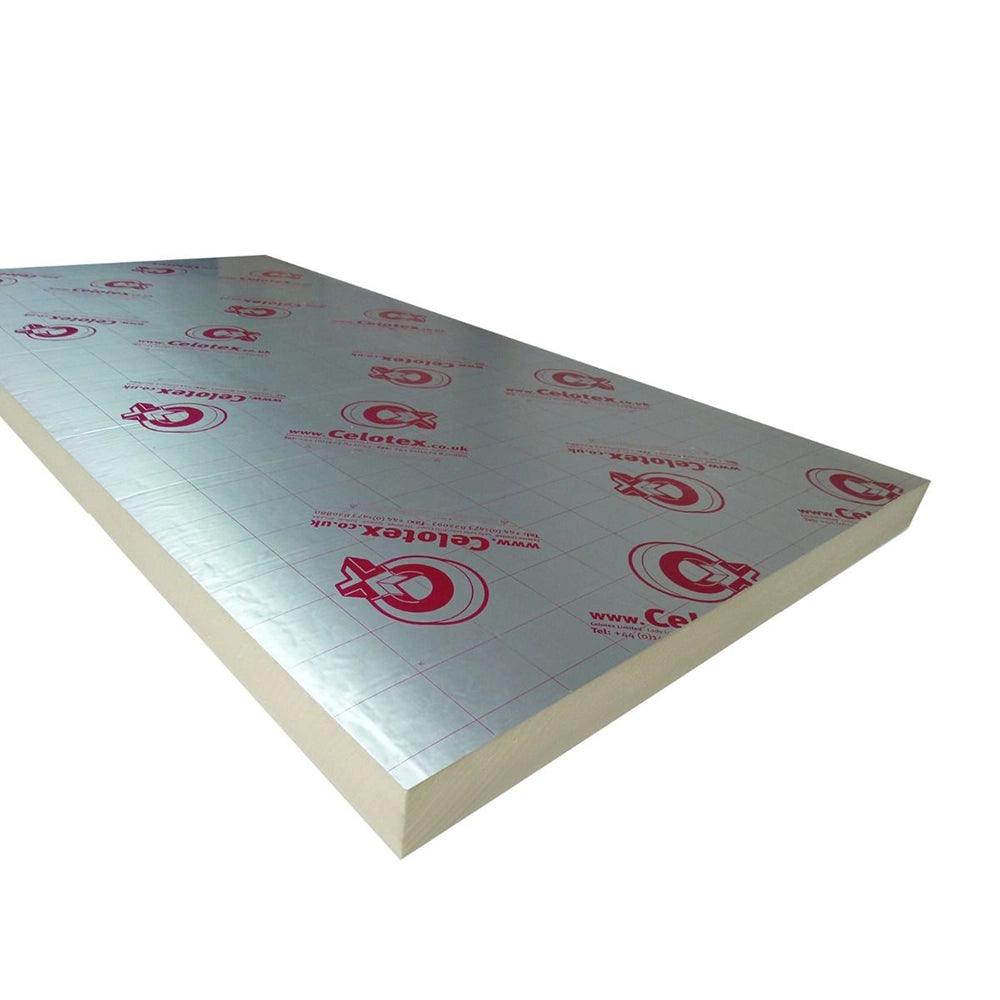 100mm Celotex GA4100 PIR Insulation Board 1200mm x 2400mm (2.88m2 / Board) - Builders Emporium