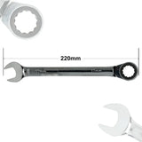 17mm Ratchet Spanner Steel Fixed Head Gear Open End & Ring Draak