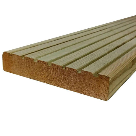 26mm x 145mm Treated Timber Swedish Decking 2400mm - Builders Emporium