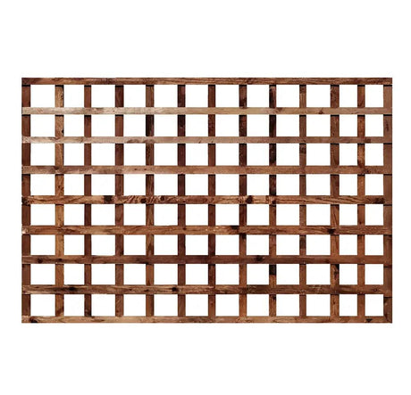 6' x 4' Brown Treated Garden Trellis Panel - Builders Emporium