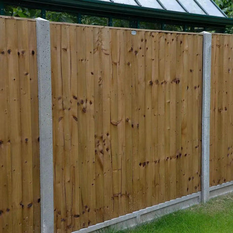 6' x 4' Wooden Brown Feather Edge Closeboard Fence Panel Treated - Builders Emporium