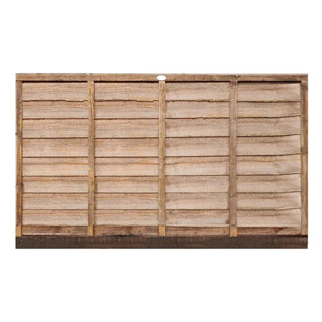 6' x 4' Wooden Brown Lap Fence Panel Treated - Builders Emporium