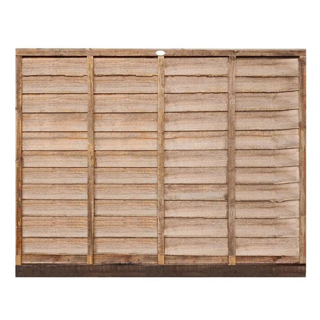 6' x 5' Wooden Brown Lap Fence Panel Treated - Builders Emporium