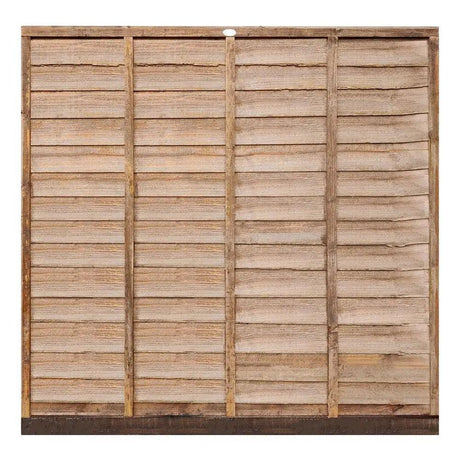 6' x 6' Wooden Brown Lap Fence Panel Treated - Builders Emporium