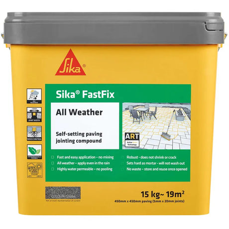 Sika Fastfix SKFFIXST15 Compound All Weather Flint 15Kg | Builders Emporium