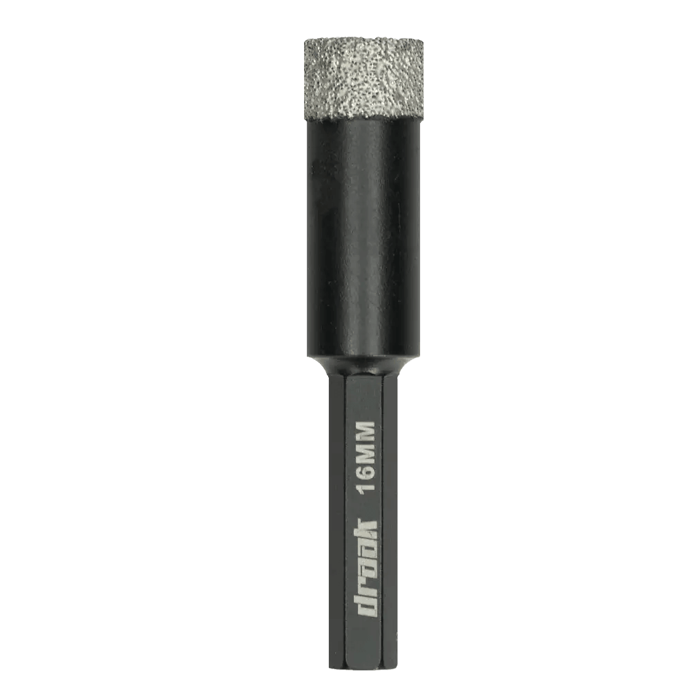 Draak 16mm Dry Diamond Vacuum Brazed Drill Bit - Builders Emporium