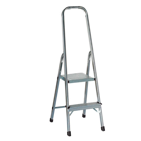 Draak 2 Tread Step Ladder Aluminium - Builders Emporium