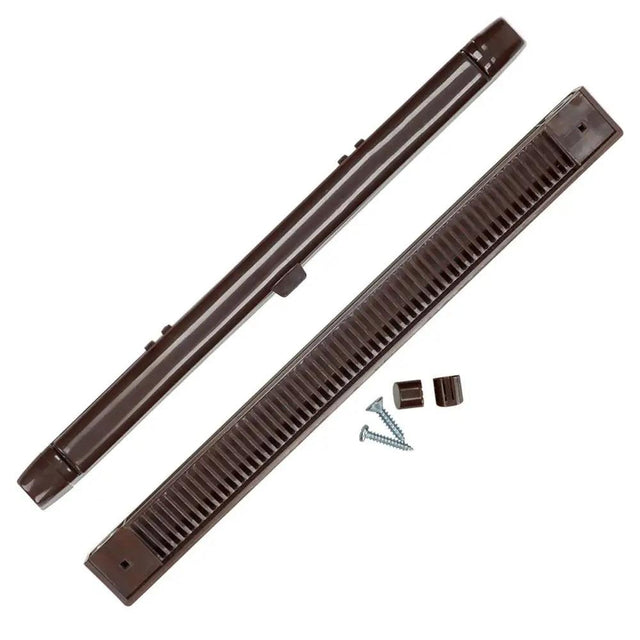 Draak 263mm Brown Window Trickle Slot Vent Internal & External With Fixings - Builders Emporium