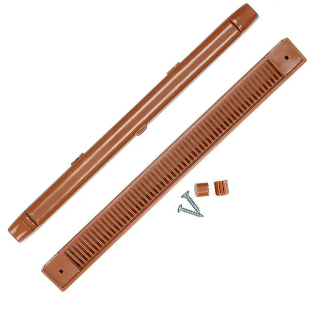 Draak 263mm Light Brown Window Trickle Slot Vent Internal & External With Fixings - Builders Emporium