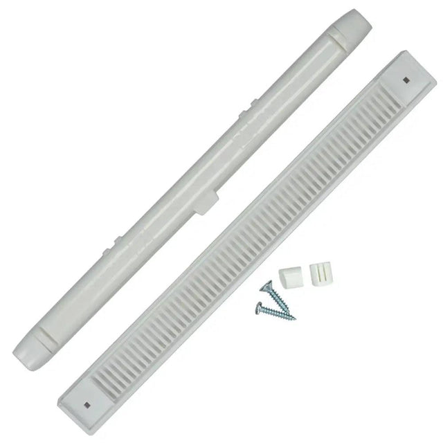 Draak 263mm White Window Trickle Slot Vent Internal & External With Fixings - Builders Emporium