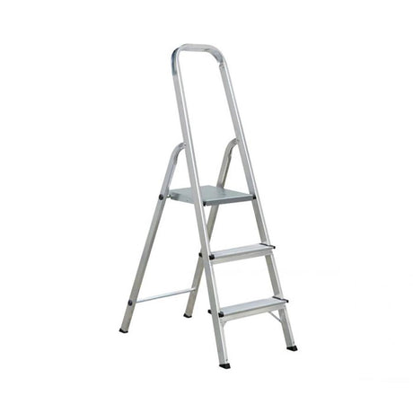 Draak 3 Tread Step Ladder Aluminium - Builders Emporium