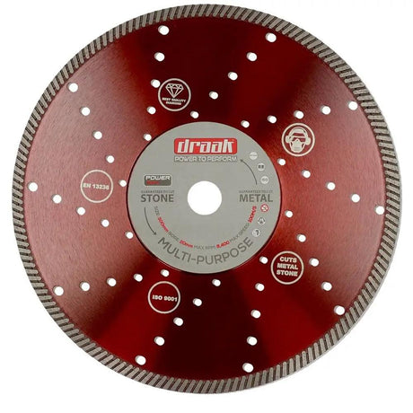 Draak 300mm Turbo Diamond Multi Purpose Cutting Disc - Builders Emporium