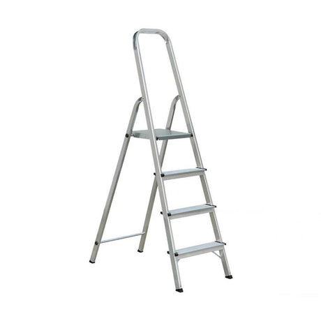 Draak 4 Tread Step Ladder Aluminium - Builders Emporium