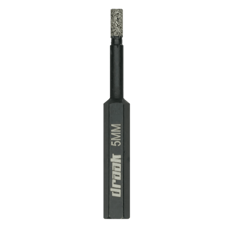 Draak 5mm Dry Diamond Vacuum Brazed Drill Bit - Builders Emporium