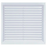 Draak 9x9 White PVC Louvre Ventilator 225mm x 225mm - Builders Emporium
