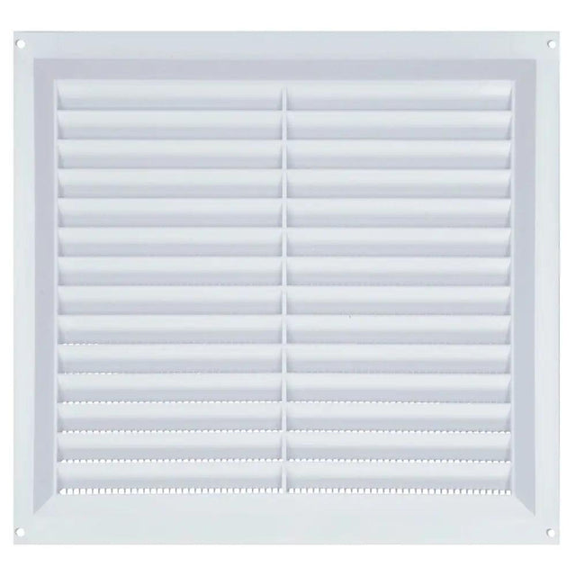 Draak 9x9 White PVC Louvre Ventilator 225mm x 225mm - Builders Emporium