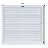 Draak 9x9 White PVC Louvre Ventilator 225mm x 225mm - Builders Emporium