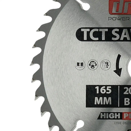 Draak TCT Circular Sawblade 165mm x 20mm x 40T - Builders Emporium