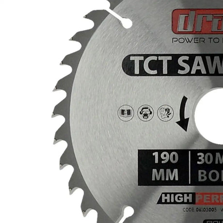 Draak TCT Circular Sawblade 190mm x 30mm x 40T - Builders Emporium