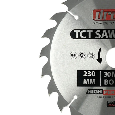 Draak TCT Circular Sawblade 230mm x 30mm x 24T - Builders Emporium