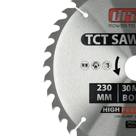 Draak TCT Circular Sawblade 230mm x 30mm x 40T - Builders Emporium