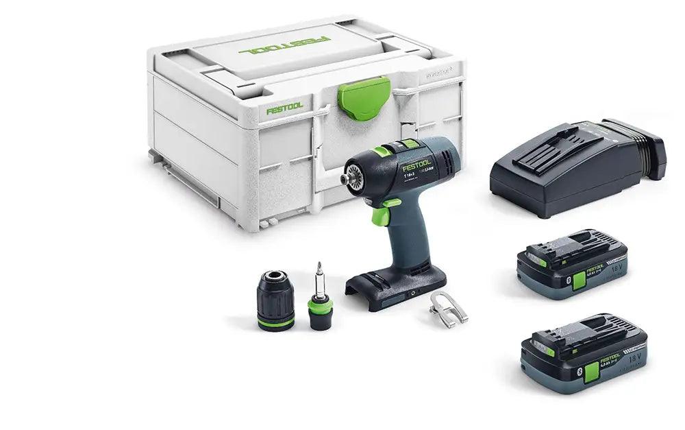 Festool Cordless Drill T18+3 HPC4,0 I-PlusP21 577198 - Builders Emporium