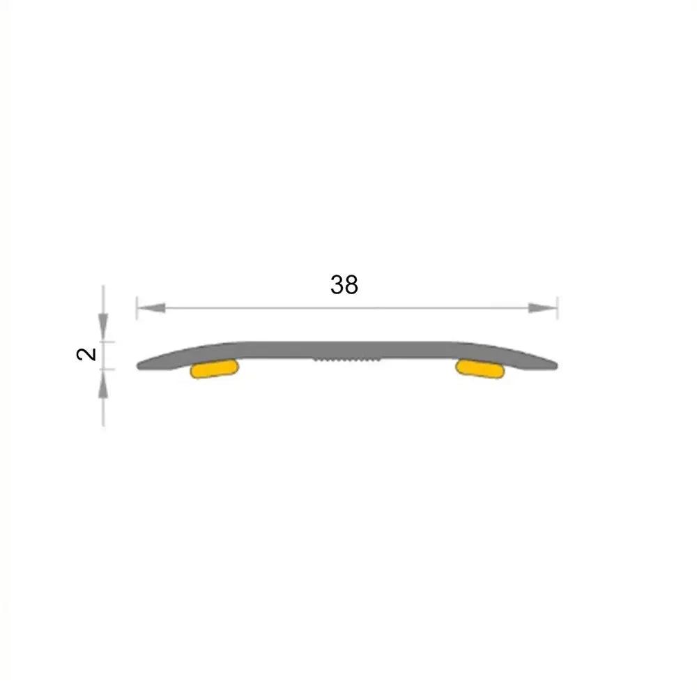 Grey Oak Threshold Cover Strip 38mm x 2700mm - Builders Emporium